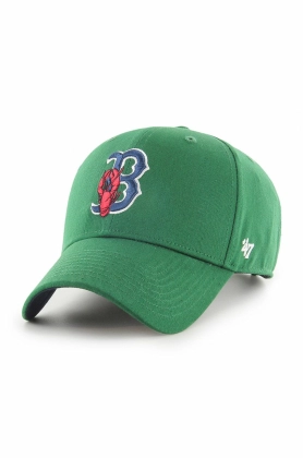47brand sapca Boston Red Sox culoarea verde, cu imprimeu