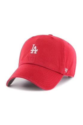 47brand sapca Los Angeles Dodgers culoarea rosu, cu imprimeu