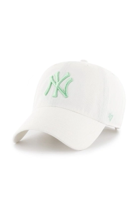 47brand sapca New York Yankees culoarea alb, cu imprimeu