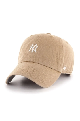 47brand sapca New York Yankees culoarea bej, cu imprimeu