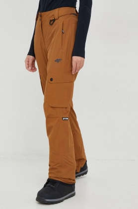 4F pantaloni snowboard culoarea maro