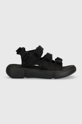 4F sandale femei, culoarea negru, cu platforma