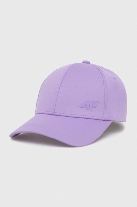 4F sapca culoarea violet, neted