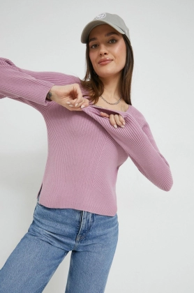 Abercrombie & Fitch pulover femei, culoarea violet, light