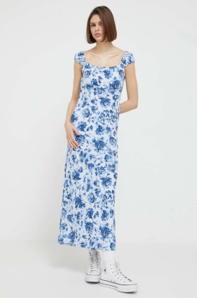 Abercrombie & Fitch rochie culoarea albastru marin, maxi, evazati