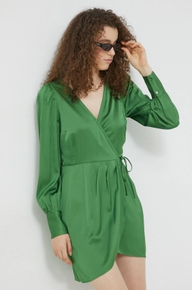 Abercrombie & Fitch rochie culoarea verde, mini, drept