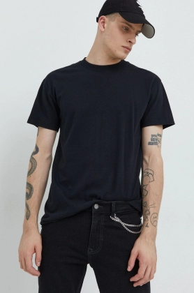 Abercrombie & Fitch tricou din bumbac culoarea negru, neted