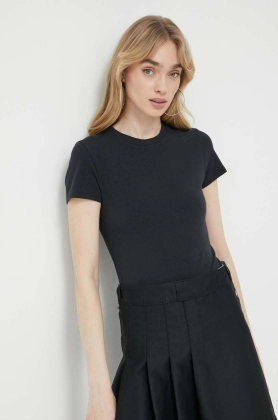 Abercrombie & Fitch tricou femei, culoarea negru