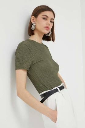 Abercrombie & Fitch tricou femei, culoarea verde