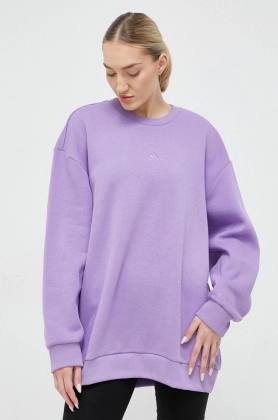 adidas bluza femei, culoarea violet, neted