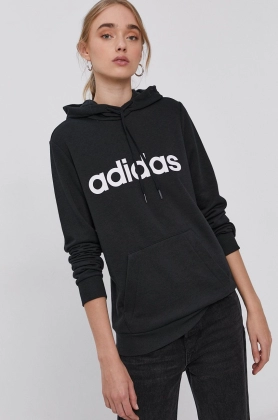 Adidas Bluza GL0635 femei, culoarea negru, cu imprimeu
