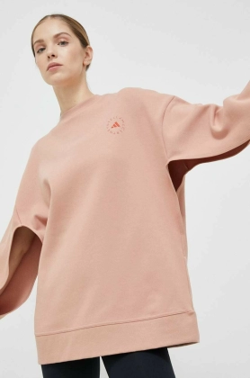 adidas by Stella McCartney bluza trening culoarea portocaliu, neted