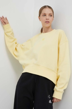 adidas Originals bluza femei, culoarea galben, neted