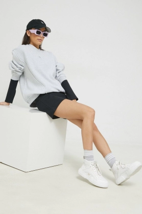 Adidas Originals bluza femei, culoarea gri, neted
