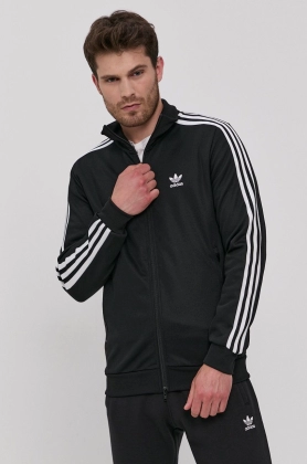 Adidas Originals Bluza H09112 barbati, culoarea negru, cu imprimeu