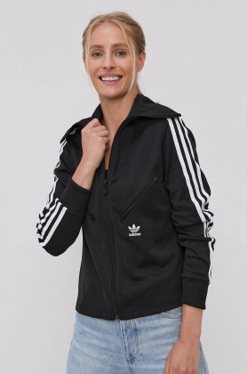 Adidas Originals Bluza H35609 femei, culoarea negru, material neted