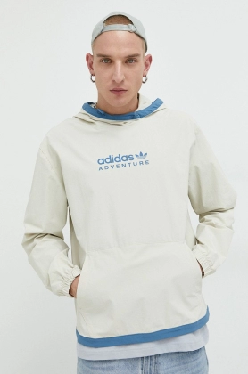 Adidas Originals geaca barbati, culoarea bej