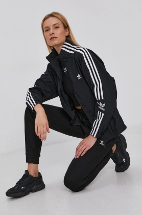 Adidas Originals Geaca H20540 femei, culoarea negru, de tranzitie