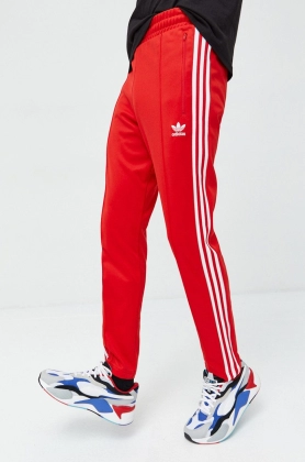 adidas Originals pantaloni de trening barbati, culoarea rosu, modelator