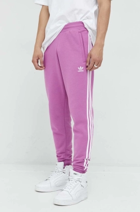adidas Originals pantaloni de trening barbati, culoarea roz, cu imprimeu