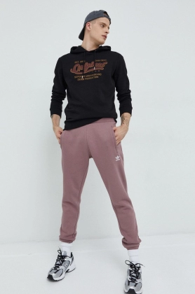 adidas Originals pantaloni de trening barbati, culoarea violet, neted