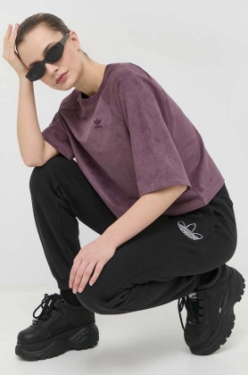 Adidas Originals pantaloni de trening femei, culoarea negru, neted