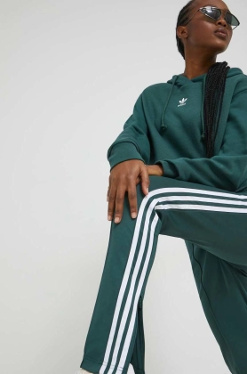 adidas Originals pantaloni de trening femei, culoarea verde, cu imprimeu