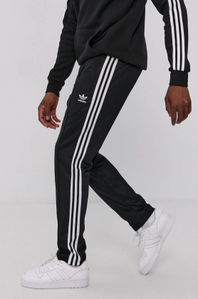 Adidas Originals Pantaloni H09115 barbati, culoarea negru, material neted