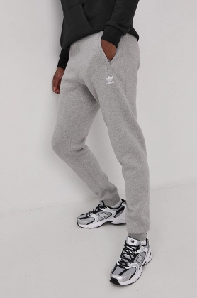 Adidas Originals Pantaloni H34659 barbati, culoarea gri, material neted