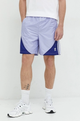 Adidas Originals pantaloni scurti barbati, culoarea violet