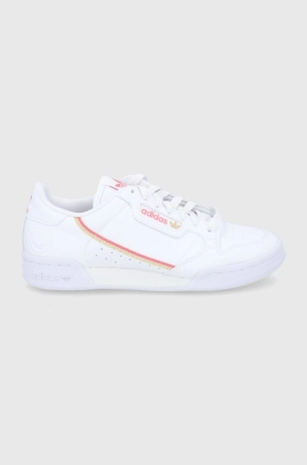 Adidas Originals Pantofi H05315 culoarea alb, cu toc plat