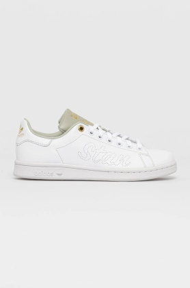 Adidas Originals Pantofi Stan Smith FY5466 culoarea alb, cu toc plat