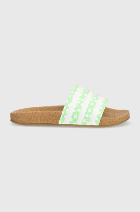 adidas Originals papuci femei, culoarea verde