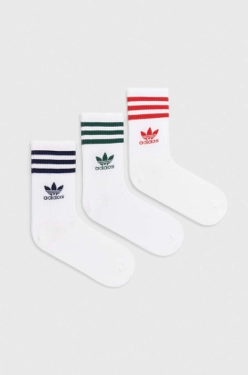 adidas Originals sosete 3-pack culoarea alb