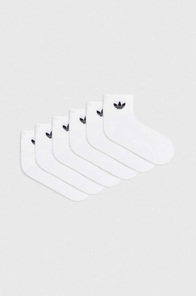 adidas Originals sosete 6-pack culoarea alb