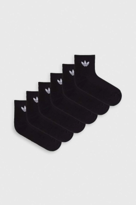 adidas Originals sosete 6-pack culoarea negru