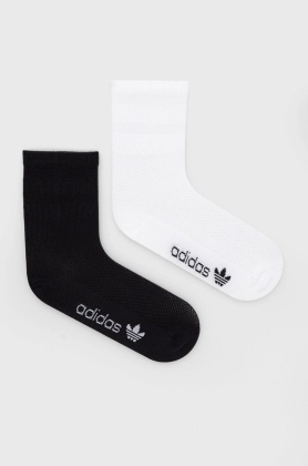 adidas Originals sosete HL9424 (2-pack) femei, culoarea negru