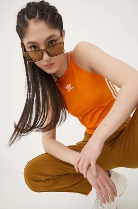 adidas Originals top Adicolor HC1979 femei, culoarea portocaliu