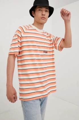 adidas Originals tricou din bumbac HT1663 culoarea portocaliu, cu imprimeu