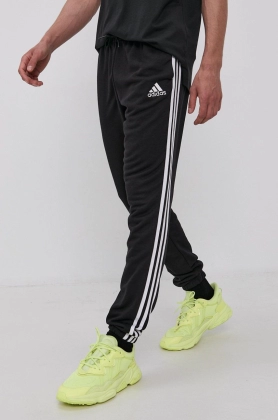 Adidas Pantaloni GK8829 barbati, culoarea negru, material neted