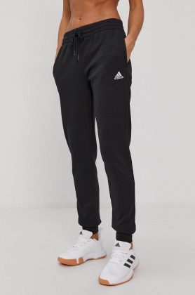 Adidas Pantaloni GM5547 femei, culoarea negru, material neted