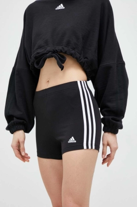 adidas pantaloni scurti femei, culoarea negru, modelator, high waist