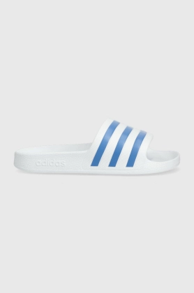 adidas papuci Adilette Aqua femei, culoarea alb