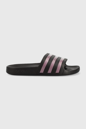 adidas papuci femei, culoarea negru