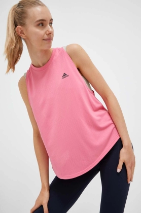 adidas Performance alergare de sus Run Icons culoarea roz