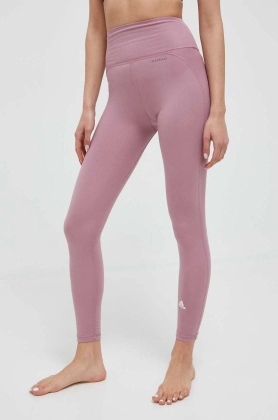 adidas Performance jambiere de yoga Essentials culoarea roz, neted
