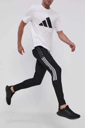 Adidas Performance Pantaloni GH7305 barbati, culoarea negru, cu imprimeu