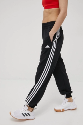 adidas Performance pantaloni H59081 femei, culoarea negru, jogger, high waist