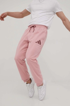 adidas Performance pantaloni HB5448 barbati, culoarea roz, modelator