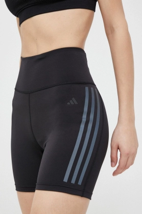 adidas Performance pantaloni scurti de alergare DailyRun culoarea negru, cu imprimeu, high waist